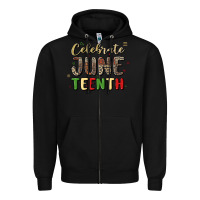 Black celebrate juneteenth Zipper Hoodie - MaliasSmallBusiness