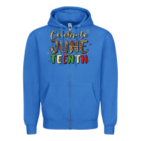 True Royal celebrate juneteenth Zipper Hoodie - MaliasSmallBusiness