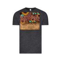 Vintage Black leopard glitter sunflower gemstone Vintage Tee - JahusDesignShop