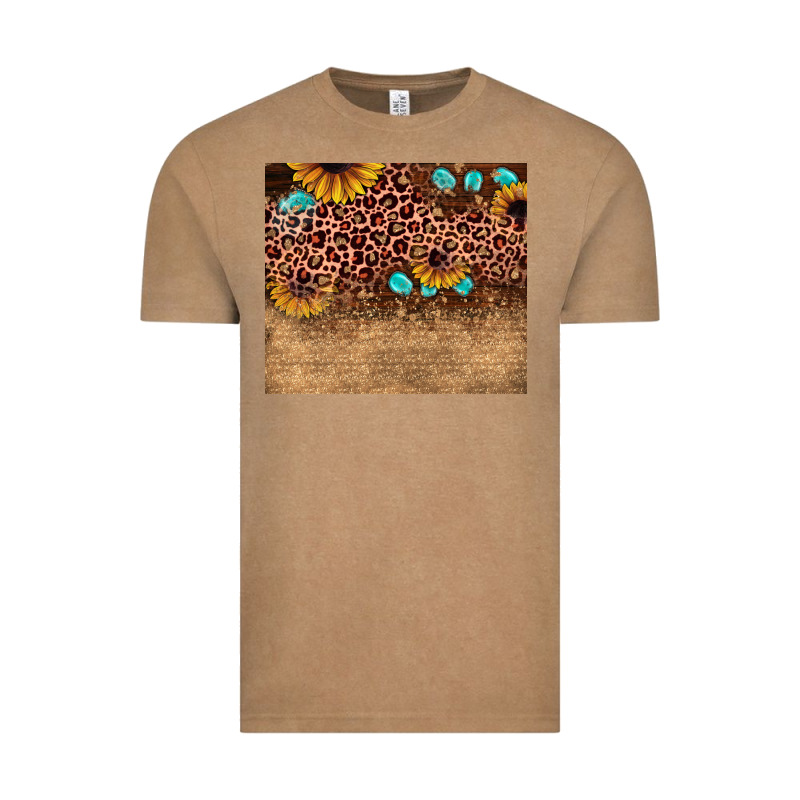 Leopard Glitter Sunflower Gemstone Vintage Tee by JahusDesignShop | Teevron