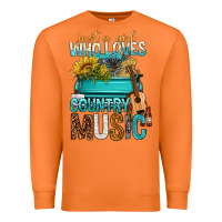 Carrot Just A Girl Who Loves Country Music Premium Sweatshirt - BundleAndBundleShop