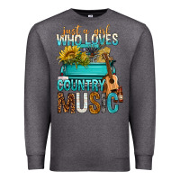 Charcoal Heather Just A Girl Who Loves Country Music Premium Sweatshirt - BundleAndBundleShop