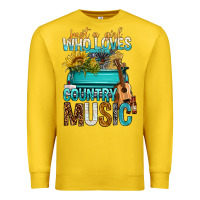 Lemon Just A Girl Who Loves Country Music Premium Sweatshirt - BundleAndBundleShop