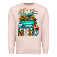 Pale Pink Just A Girl Who Loves Country Music Premium Sweatshirt - BundleAndBundleShop
