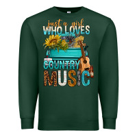 Sports Green Just A Girl Who Loves Country Music Premium Sweatshirt - BundleAndBundleShop