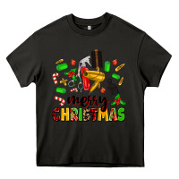 Asphalt merry christmas hair Heavy Core Tee - MaliasSmallBusiness