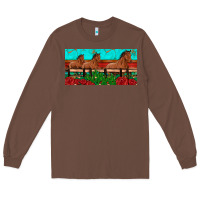 Chestnut horses roses ann cactuses license plate Long Sleeve Tee - Artiststas