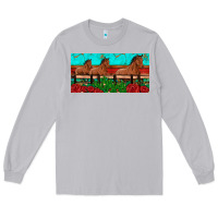 Moon Dust horses roses ann cactuses license plate Long Sleeve Tee - Artiststas