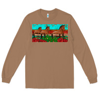 Toasted Coconut horses roses ann cactuses license plate Long Sleeve Tee - Artiststas