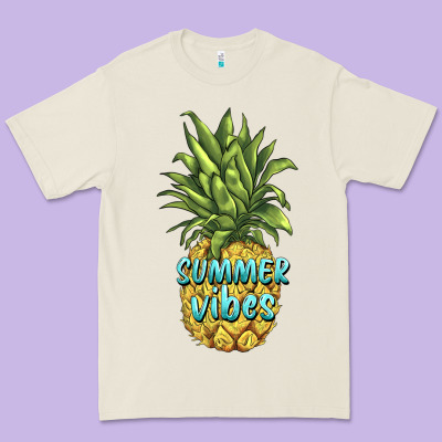 Summer Vibes Pineapple Premium Tee Designed By Barkaloodesign