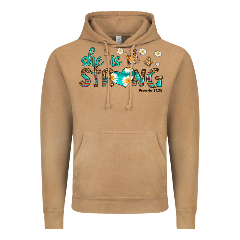 She Is Strong Vintage Hoodie by HRA Design Shop | Teevron