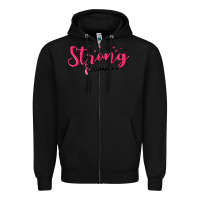 Black strong joshua 1 9 Zipper Hoodie - MaliasSmallBusiness