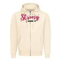 Sandshell strong joshua 1 9 Zipper Hoodie - MaliasSmallBusiness