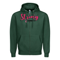Sports Green strong joshua 1 9 Zipper Hoodie - MaliasSmallBusiness