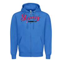 Strong Joshua 1 9 Zipper Hoodie | Teevron
