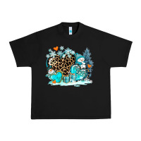 Black winter hearts with snowmans Urban Heavy Tee - AdoDesignShop