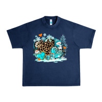 Navy winter hearts with snowmans Urban Heavy Tee - AdoDesignShop