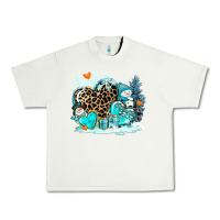 Pistachio winter hearts with snowmans Urban Heavy Tee - AdoDesignShop