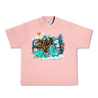 Winter Hearts With Snowmans Urban Heavy Tee | Teevron