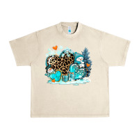 Sandshell winter hearts with snowmans Urban Heavy Tee - AdoDesignShop