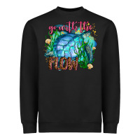 Black go with the flow Heavyweight Sweatshirt - AdoDesignShop