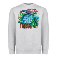 Heather Grey go with the flow Heavyweight Sweatshirt - AdoDesignShop