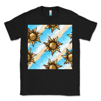 Black leopard sun seamless pattern Classic Tee - BundleAndBundleShop