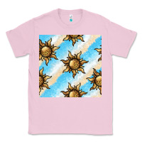 Bubblegum Pink leopard sun seamless pattern Classic Tee - BundleAndBundleShop