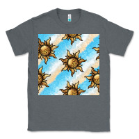 Charcoal Heather leopard sun seamless pattern Classic Tee - BundleAndBundleShop