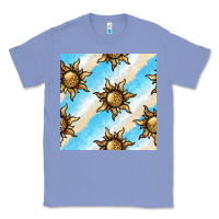 Colony Blue leopard sun seamless pattern Classic Tee - BundleAndBundleShop