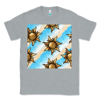 Heather Grey leopard sun seamless pattern Classic Tee - BundleAndBundleShop