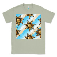 Matcha leopard sun seamless pattern Classic Tee - BundleAndBundleShop