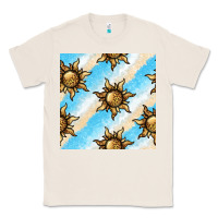 Natural leopard sun seamless pattern Classic Tee - BundleAndBundleShop