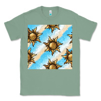 Sage leopard sun seamless pattern Classic Tee - BundleAndBundleShop