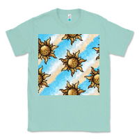 Seafoam leopard sun seamless pattern Classic Tee - BundleAndBundleShop