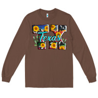 Chestnut texas tx serape sunflower cowhide Long Sleeve Tee - AdoDesignShop