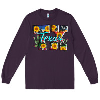 Plum texas tx serape sunflower cowhide Long Sleeve Tee - AdoDesignShop