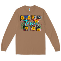 Toasted Coconut texas tx serape sunflower cowhide Long Sleeve Tee - AdoDesignShop