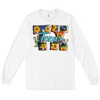 White texas tx serape sunflower cowhide Long Sleeve Tee - AdoDesignShop