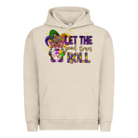 Pigment French Oak Let the good times roll with gnome Urban Hoodie - HowdyJamesFarm