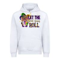 White Let the good times roll with gnome Urban Hoodie - HowdyJamesFarm