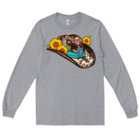 Heather Grey cowboy hat Long Sleeve Tee - AdoDesignShop