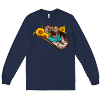 Navy cowboy hat Long Sleeve Tee - AdoDesignShop