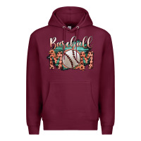 Burgundy Baseball Mom Premium Hoodie - Bettercallsaul