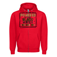 Red powered by the black women before me Zipper Hoodie - MaliasSmallBusiness