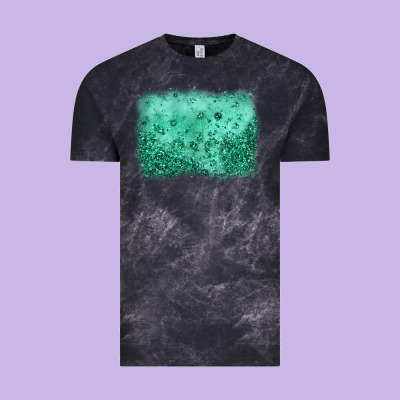 Green Glitter Background Vintage Tee Designed By Jahusdesignshop
