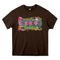 Chocolate Brown Small business badass Heavy Core Tee - MaliasSmallBusiness