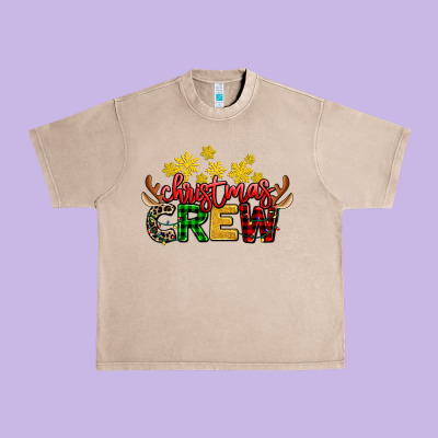 Christmas Crew Urban Heavy Tee Designed By Adodesignshop