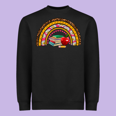 Back To School Rainbow Heavyweight Sweatshirt Designed By Adodesignshop