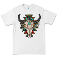 White western aztec bull skull with gemstone Premium Tee - texasbilliewilder